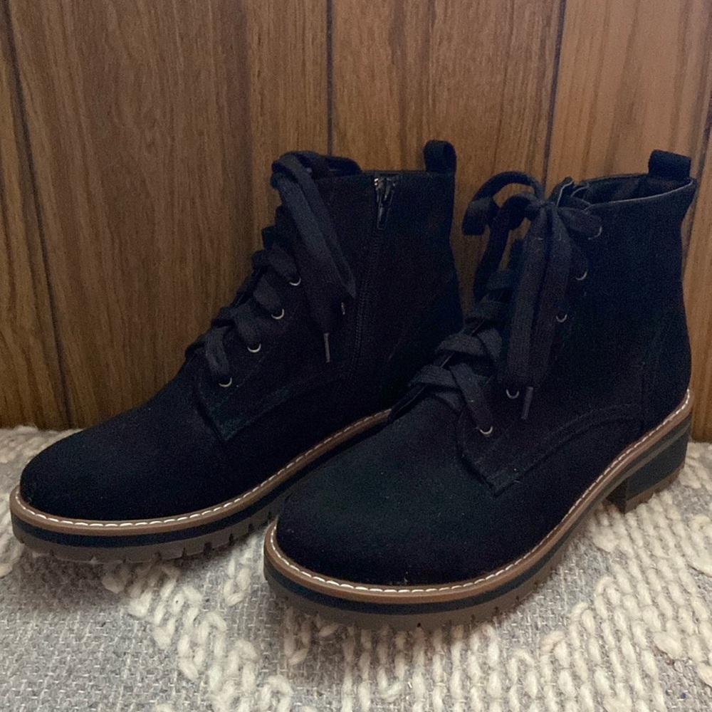 🖤 NEW Kensie Women’s Lace-Up Military Combat Black Boots 🖤